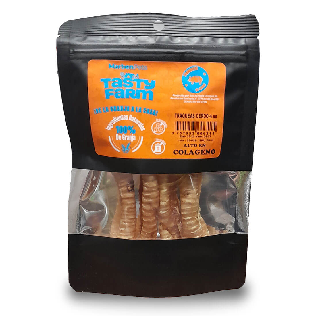 Snack TastyFarm Traqueas de Cerdo 4 Unidades