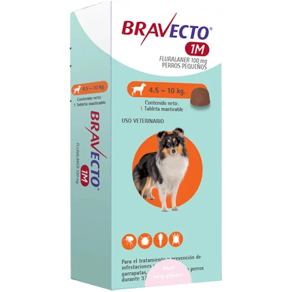 Bravecto 1 Comprimido 4,5kg a 10kg