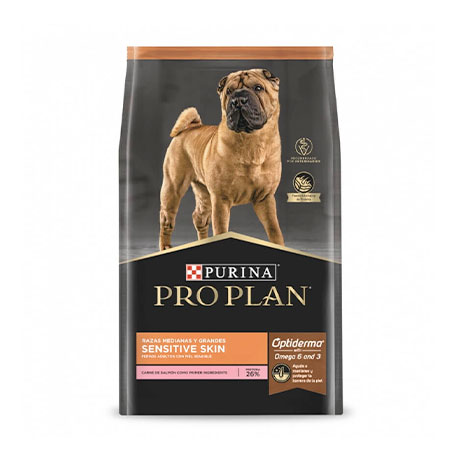 Alimento Pro Plan Adulto Sensitive Skin Razas Medianas Y Grandes Cordero Y Arroz 15kg
