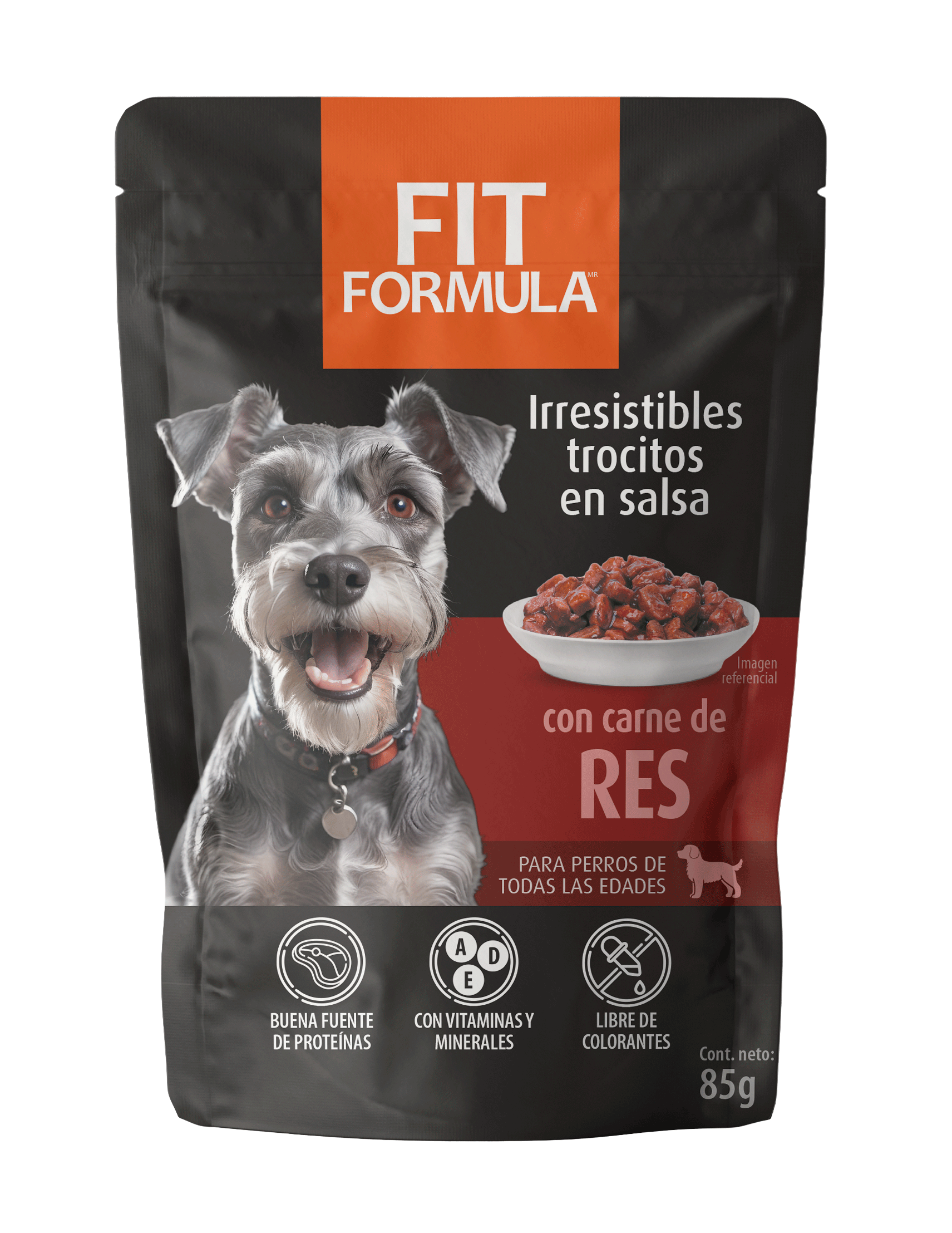 Pouch Fit formula Perro Carne 85gr