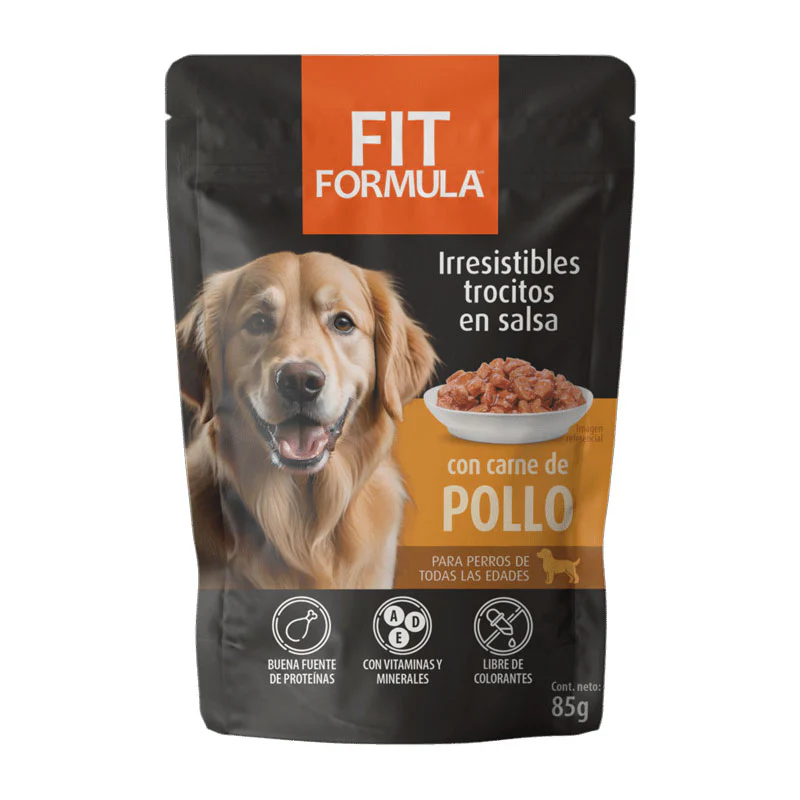 Pouch Fit formula Perro Pollo 85gr