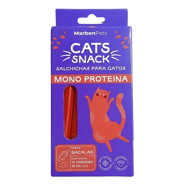 Salchicha para gatos Sabor Bacalao 10 Unidades