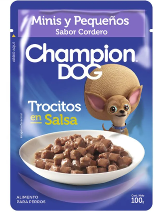 Pouch Champion Dog Raza pequeña Cordero