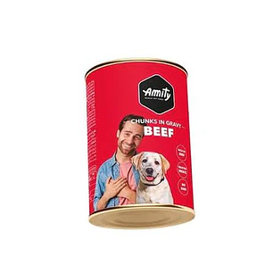 Lata Amity Chunks Perro Sabor Carne 415gr