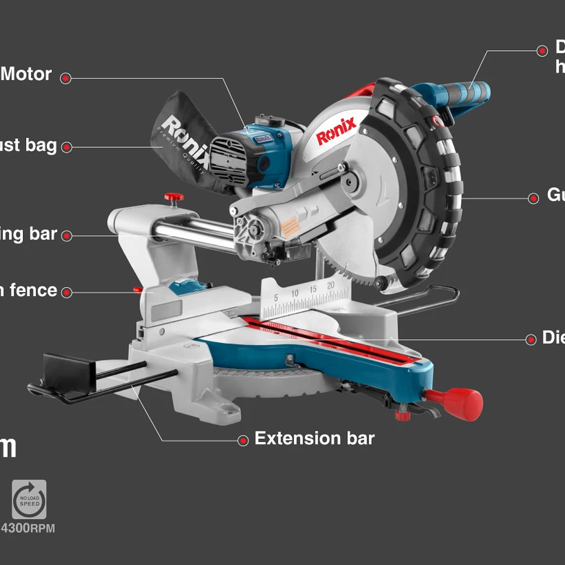 Ingleteadora Telescópica Ronix 5303 12