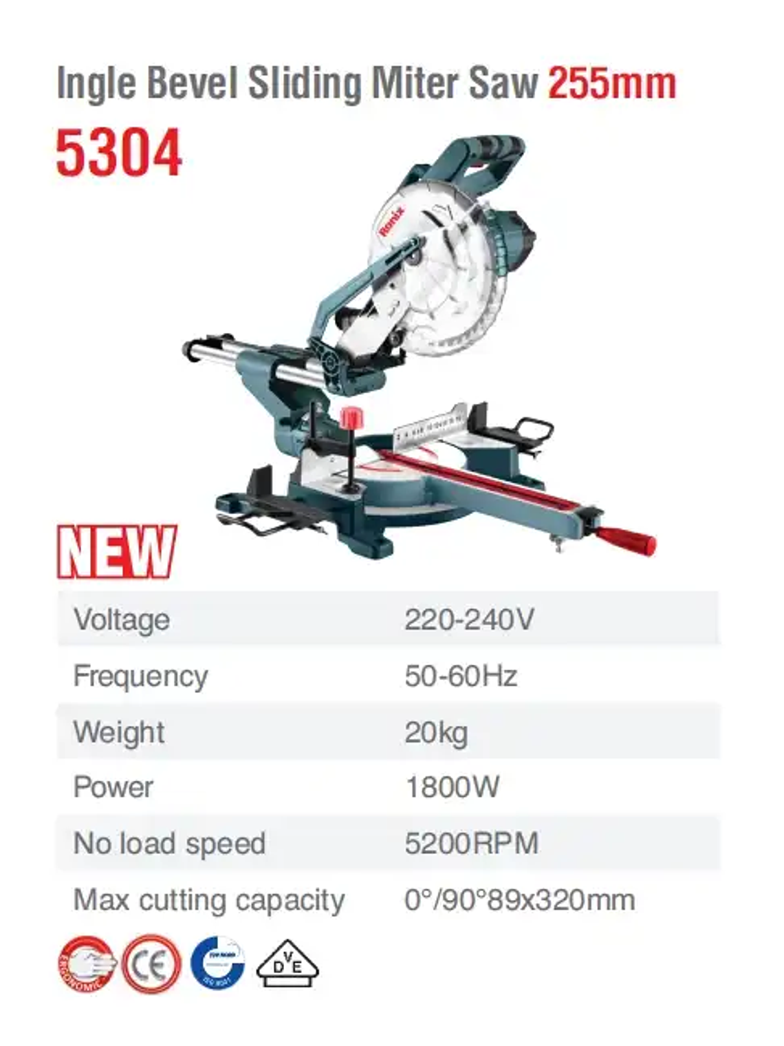 Ingleteadora Telescópica Ronix 5304 10