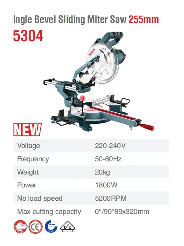 Ingleteadora Telescópica Ronix 5304 10