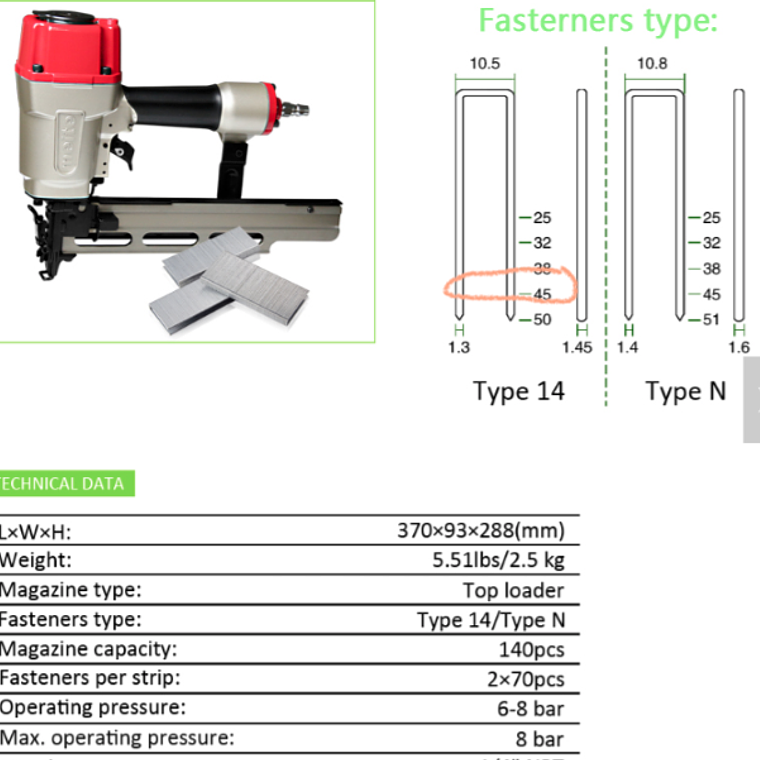Corchetera Grapadora Meite MT-851-H Esqueletera Profesional 4