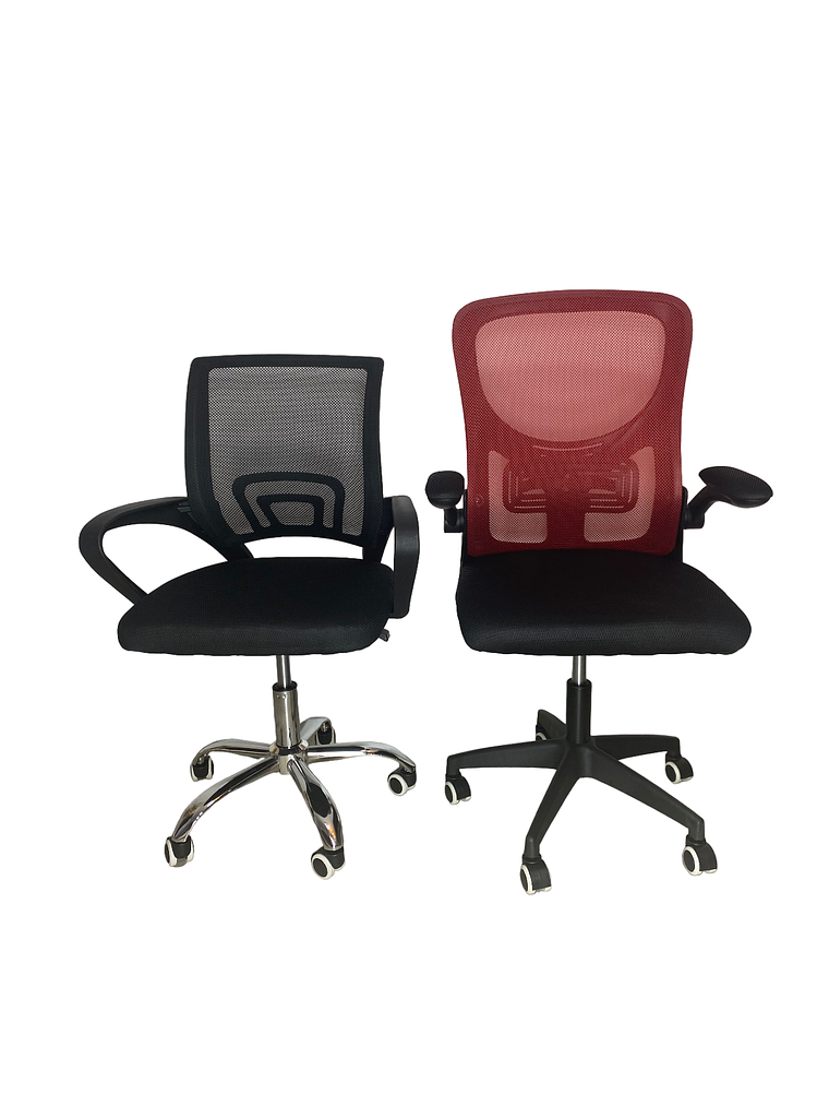 Silla Ejecutiva Oficina Luxor Premium 2302-2 Roja Respaldo Alto 3