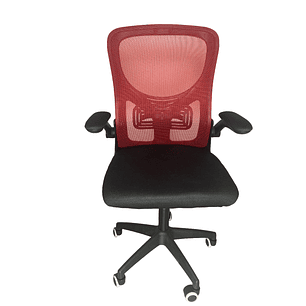 Silla Ejecutiva Oficina Luxor Premium 2302-2 Roja Respaldo Alto