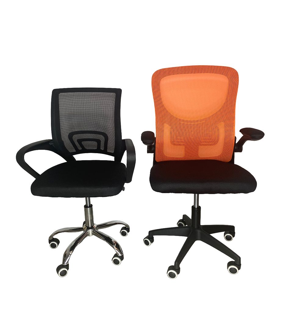 Silla Ejecutiva Oficina Luxor Premium 2302-5 Naranja Respaldo Alto