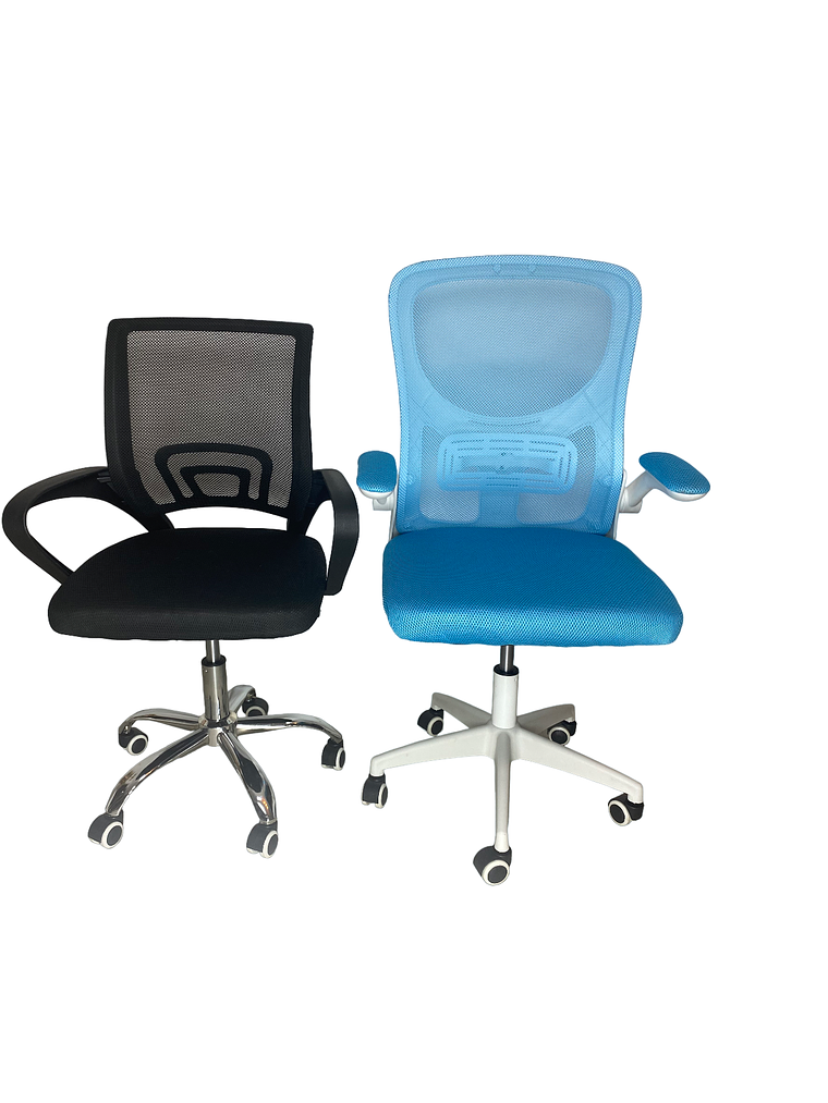 Silla Ejecutiva Oficina Luxor Nova 2308-8 Celeste Respaldo Alto 3