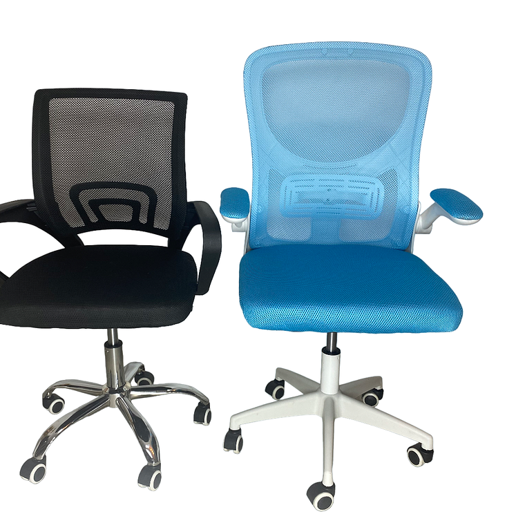 Silla Ejecutiva Oficina Luxor Nova 2308-8 Celeste Respaldo Alto 3