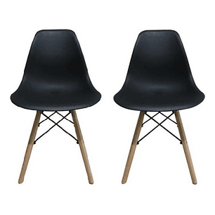 Silla Eames Negra Luxor Pack 2 Unidades