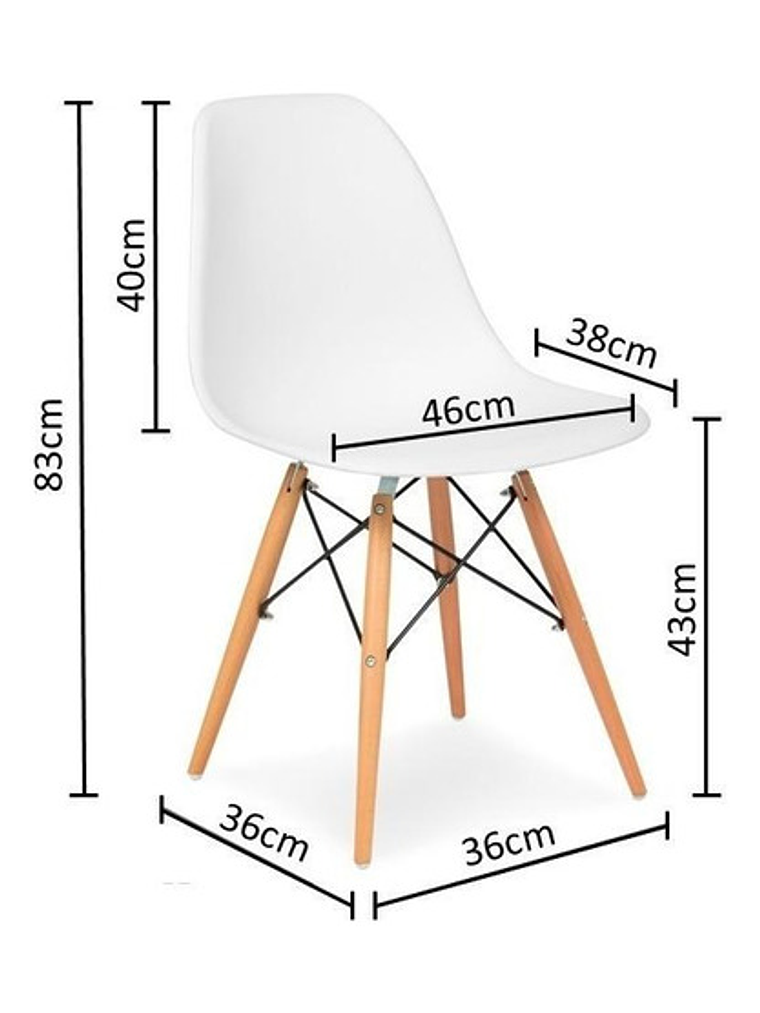 Silla Eames Negra Luxor Pack 2 Unidades 2