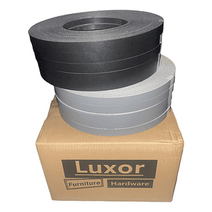 Rollo 100 Mt Tapacanto Encolado Negro 20mm Luxor