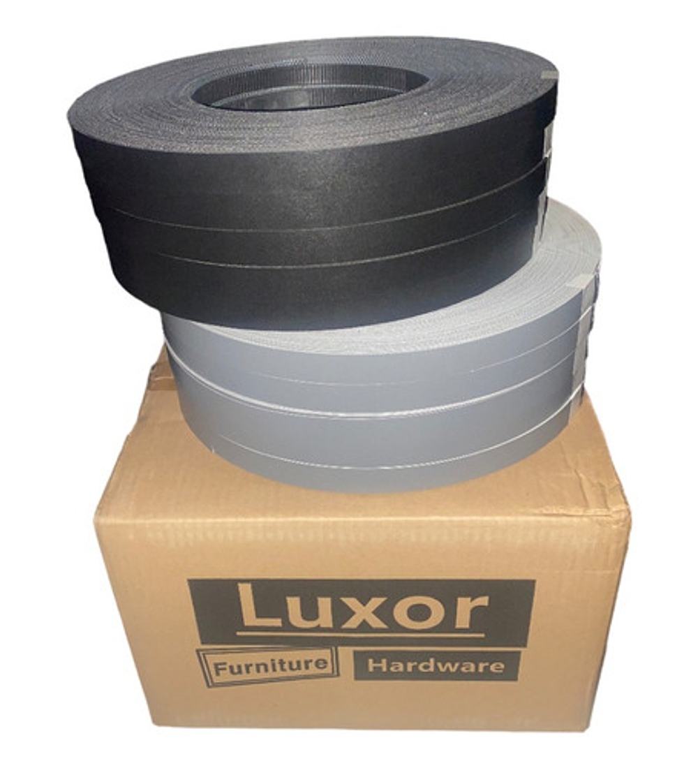 Pack 3 Rollos 100 Mt Tapacanto Encolado Negro 20mm Luxor