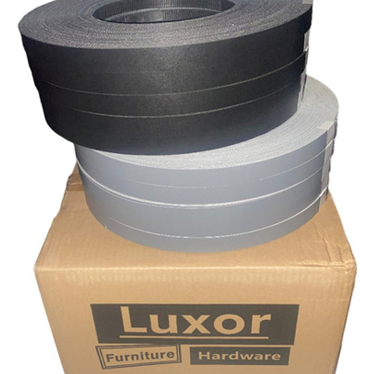Pack 3 Rollos 100 Mt Tapacanto Encolado Negro 20mm Luxor 1