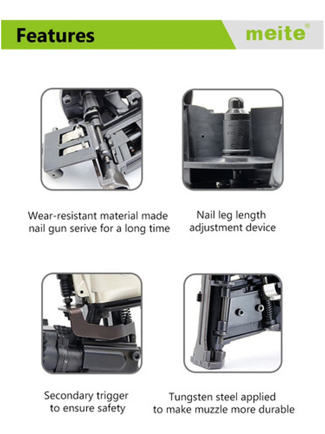 Clavadora Neumática Meite Cn45r Para Teja Asfáltica 3