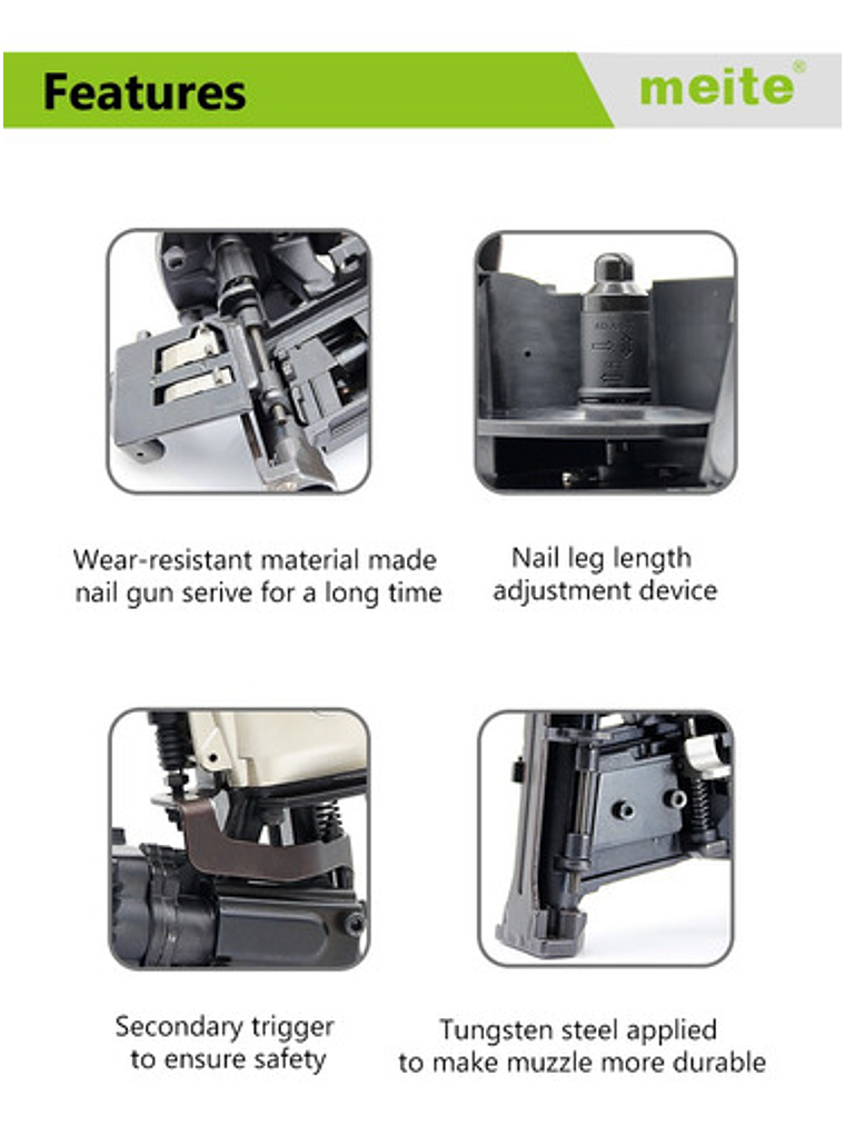 Clavadora Neumática Meite Cn45r Para Teja Asfáltica 3