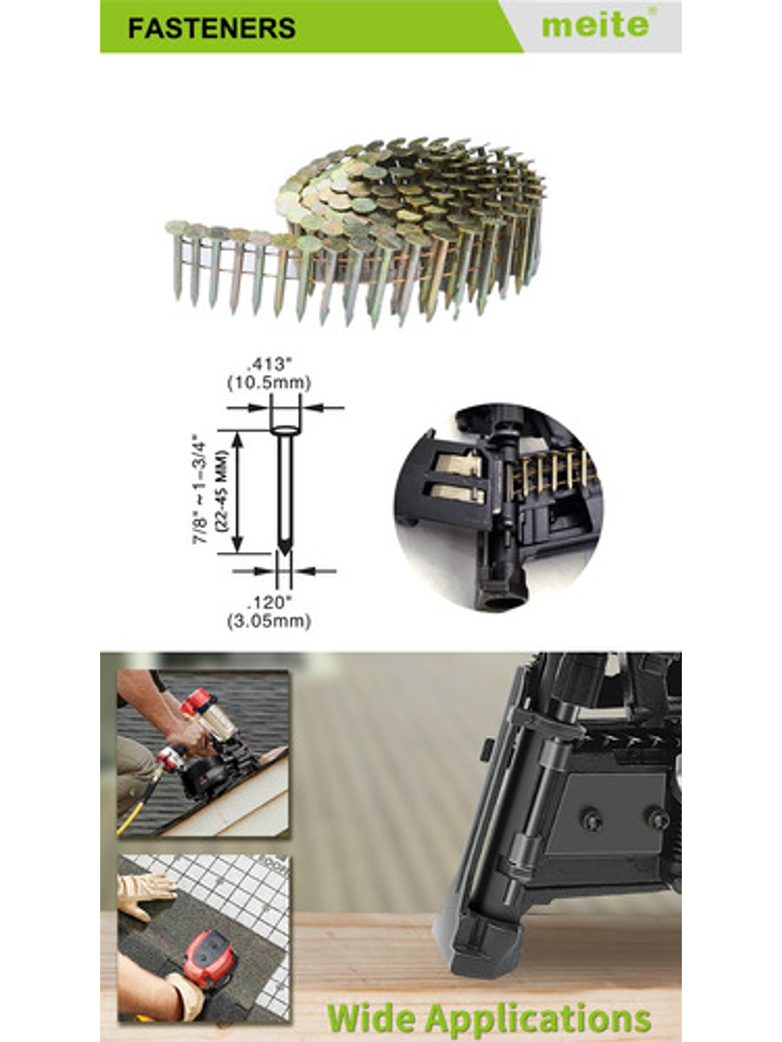 Clavadora Neumática Meite Cn45r Para Teja Asfáltica 5