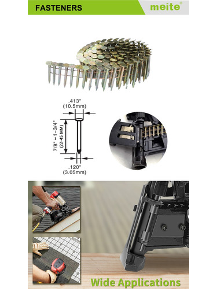 Clavadora Neumática Meite Cn45r Para Teja Asfáltica 5