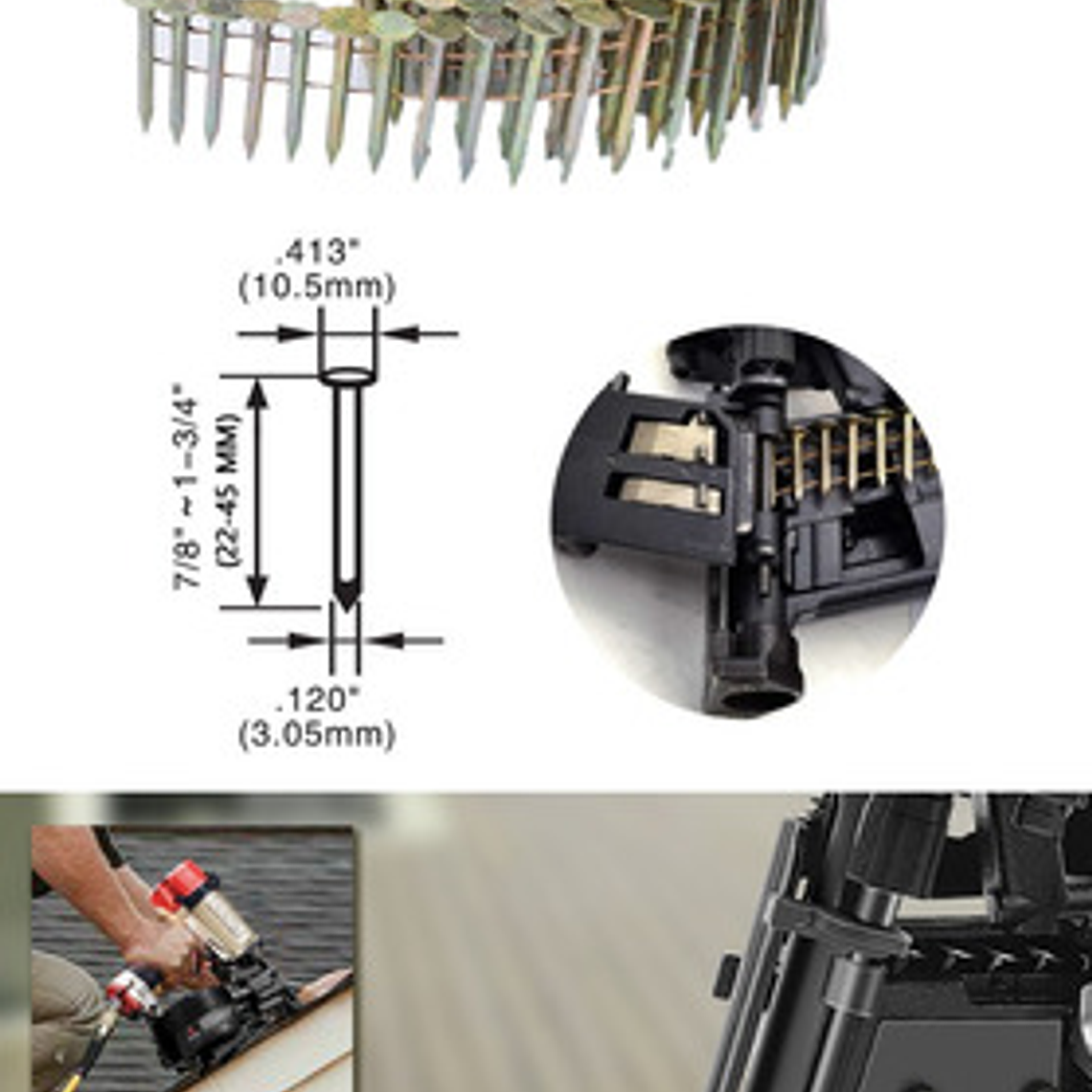 Clavadora Neumática Meite Cn45r Para Teja Asfáltica 5