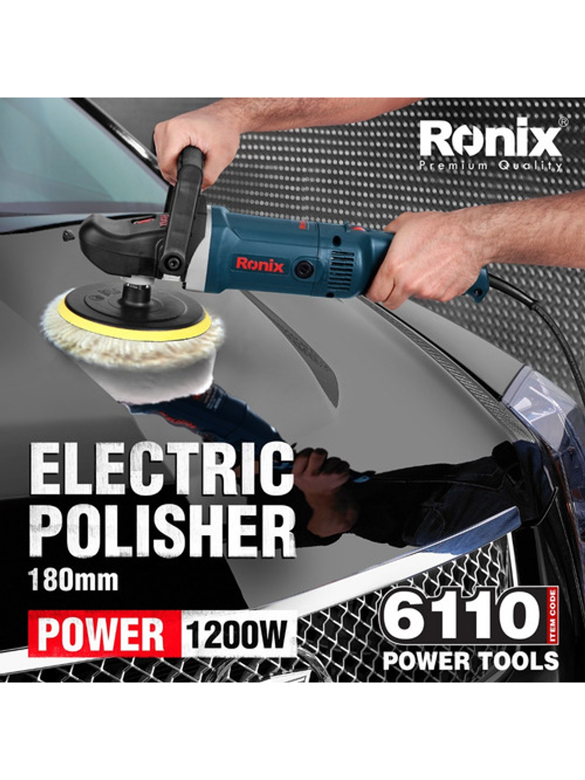 Pulidora Automotriz 6110 Ronix Prof 1200w Veloc Variable 6  1