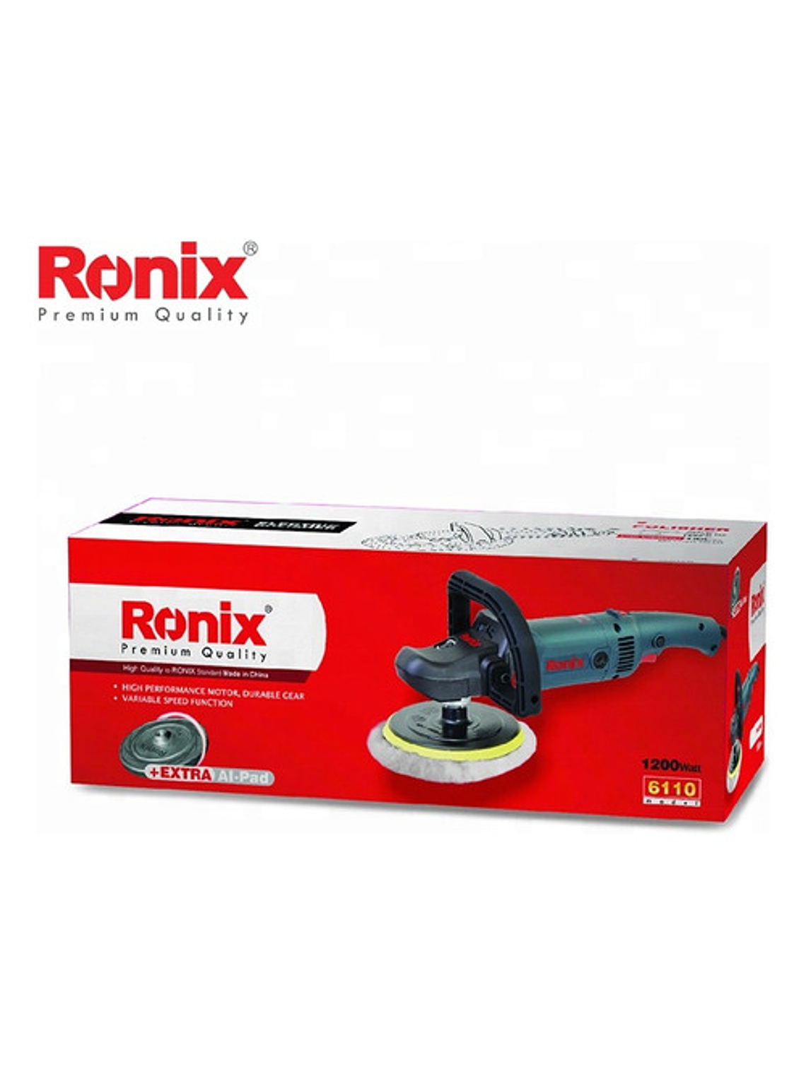 Pulidora Automotriz 6110 Ronix Prof 1200w Veloc Variable 6  2