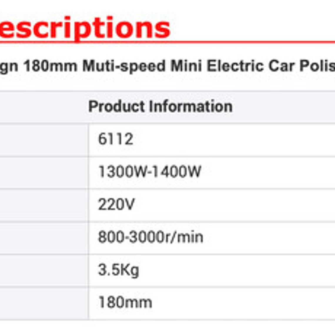 Pulidora Automotriz 6112 Ronix Prof 1400w Veloc Variable 6