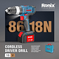 Taladro Atornillador Inalámbrico Prof Ronix 8618  2 Baterías - Miniatura 3