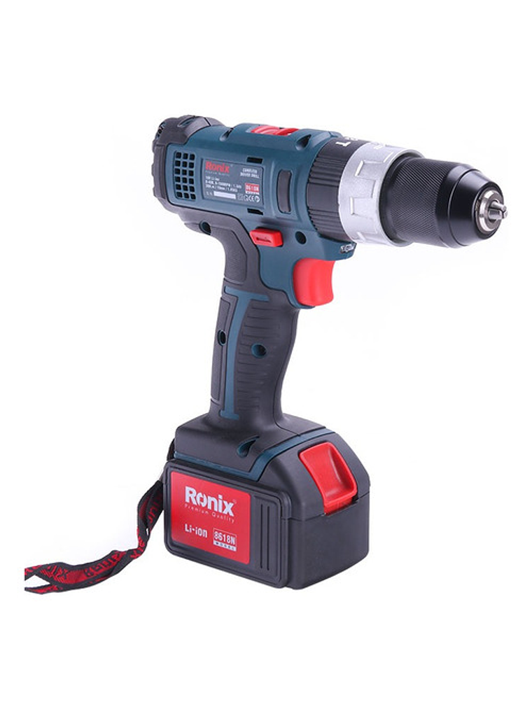 Taladro Atornillador Inalámbrico Prof Ronix 8618  2 Baterías 4