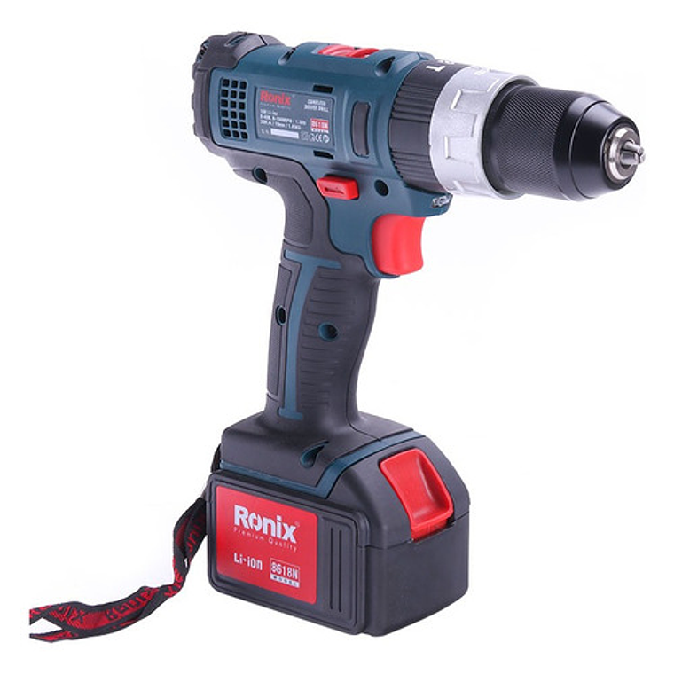 Taladro Atornillador Inalámbrico Prof Ronix 8618  2 Baterías 4