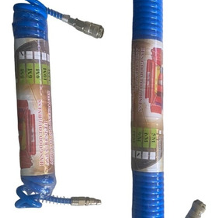 Manguera 9mt Para Compresor 1/4  Con Acople Rápido Retráctil 1