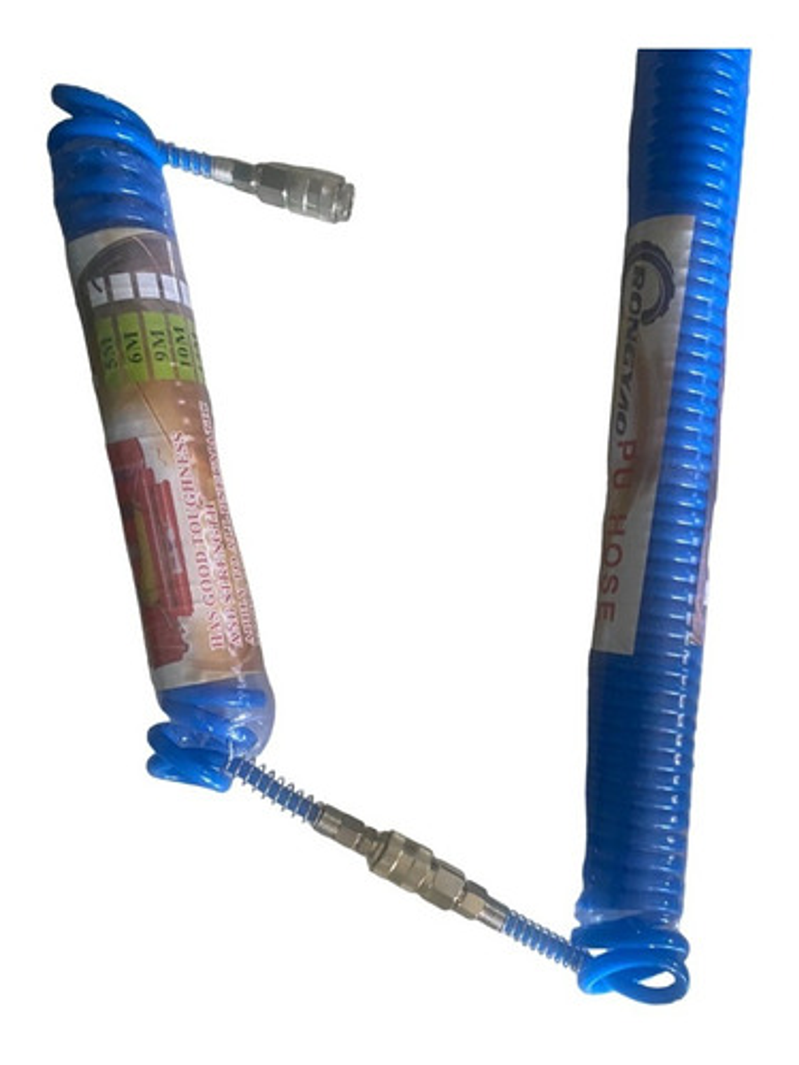 Manguera 9mt Para Compresor 1/4  Con Acople Rápido Retráctil 2