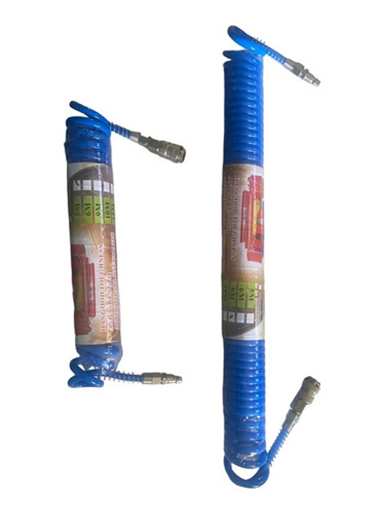 Manguera 5mt Para Compresor 1/4  Con Acople Rápido Retráctil 1