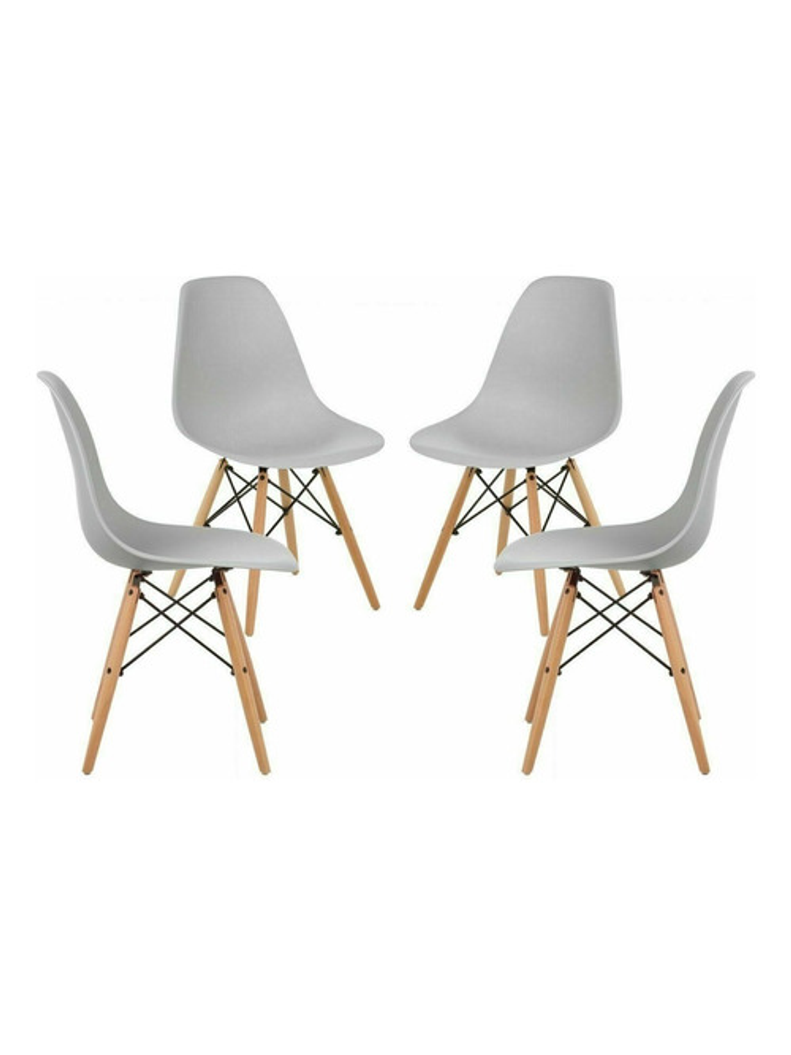Silla Eames Gris Pack 4 Unidades 1
