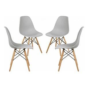 Silla Eames Gris Pack 4 Unidades