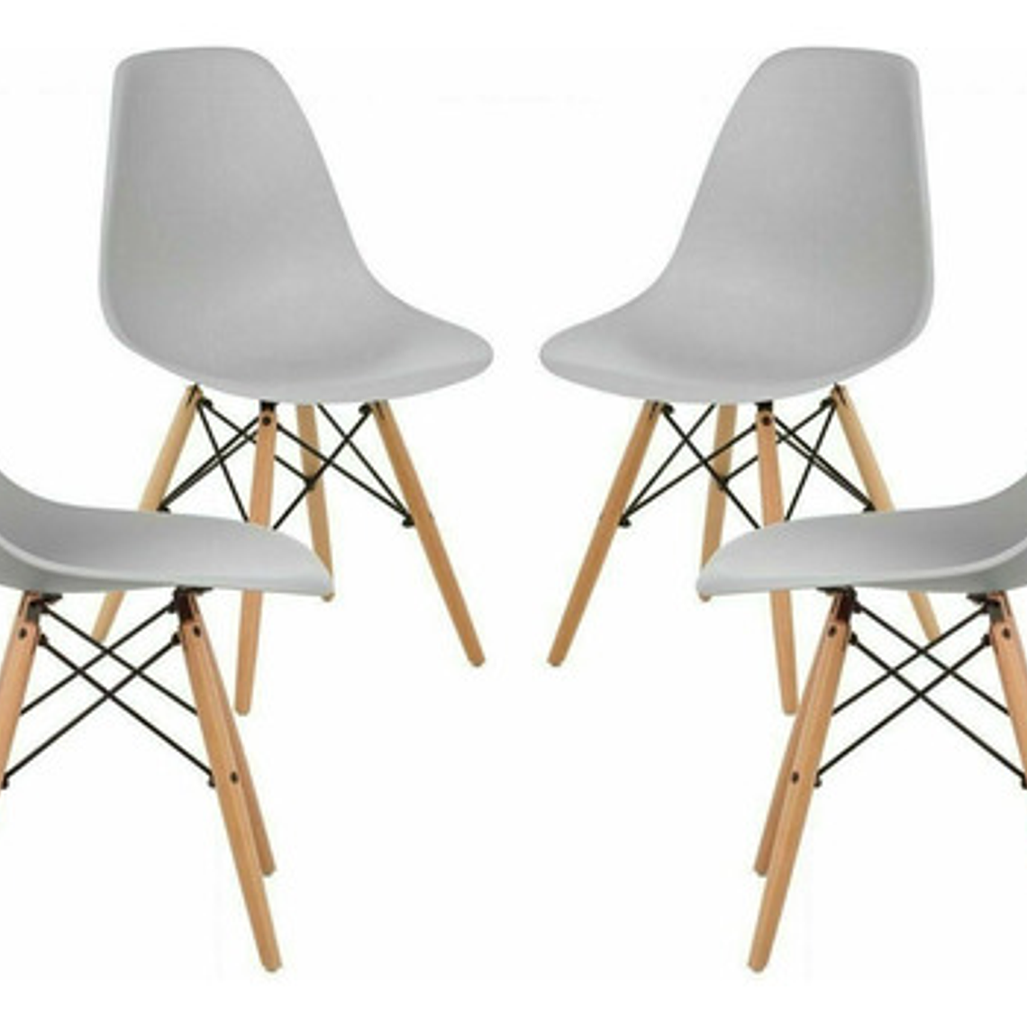 Silla Eames Gris Pack 4 Unidades 1
