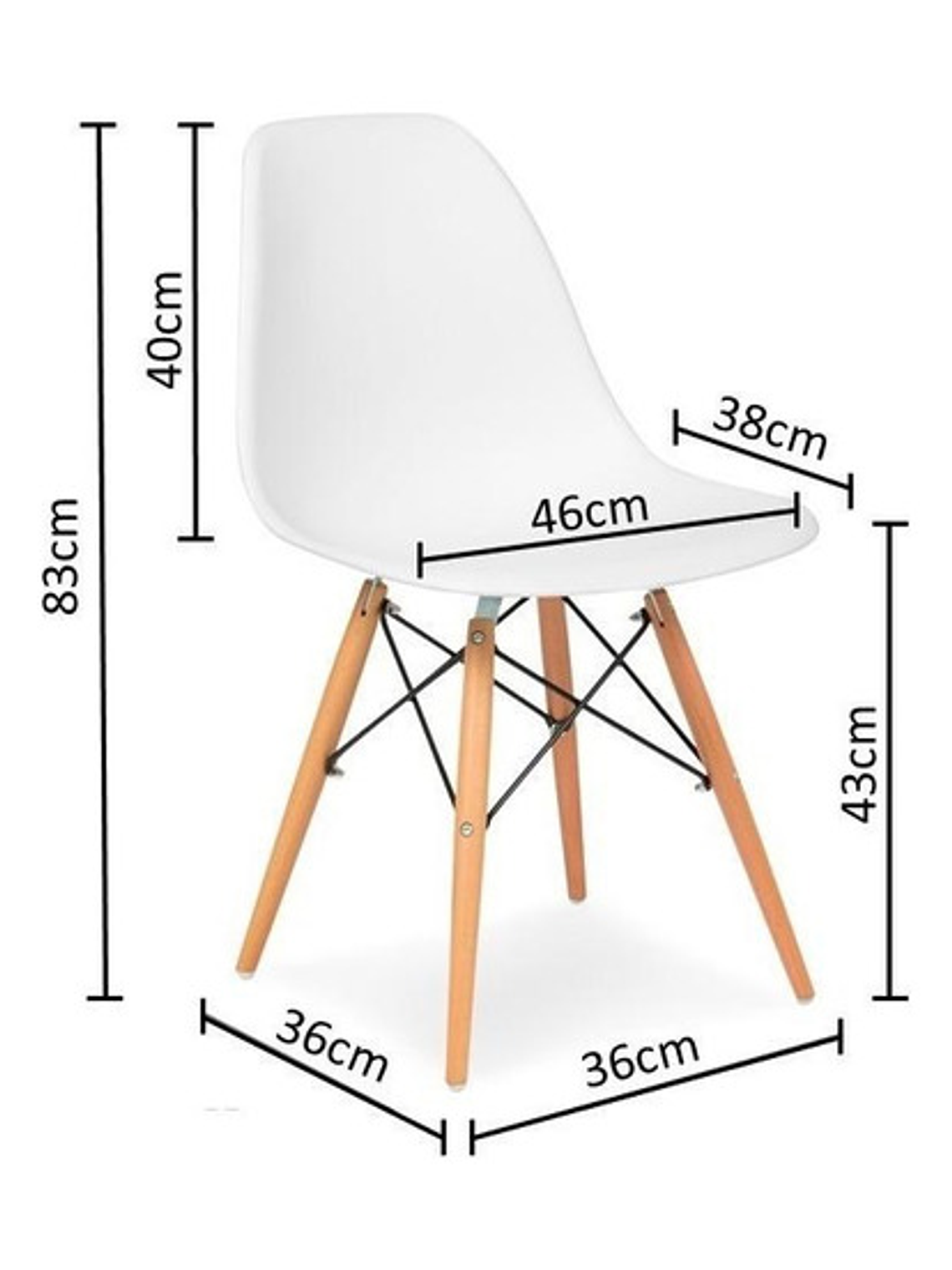 Silla Eames Gris Pack 4 Unidades 2