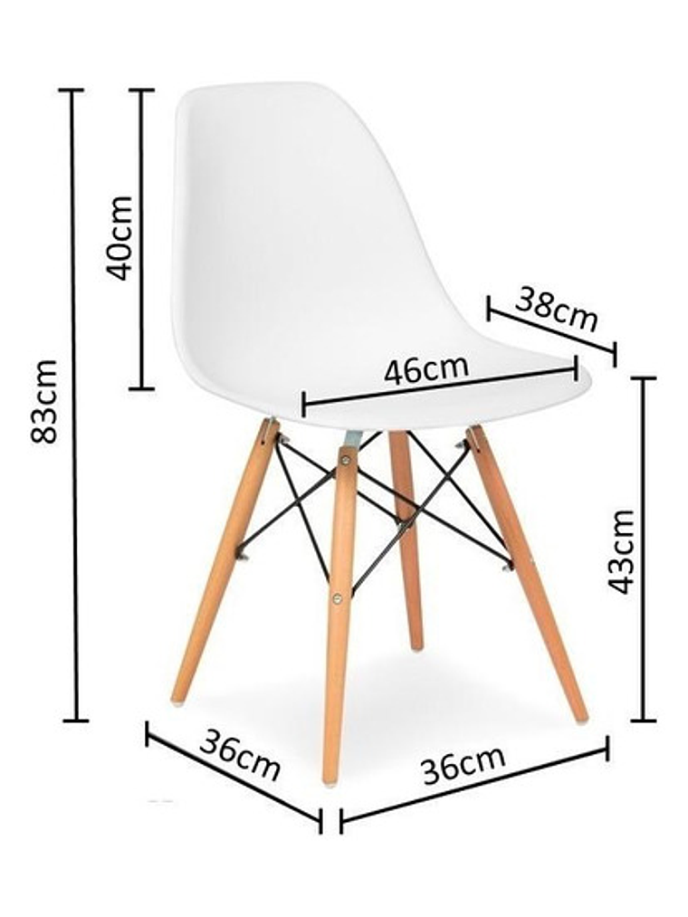 Silla Eames Gris Pack 4 Unidades 2