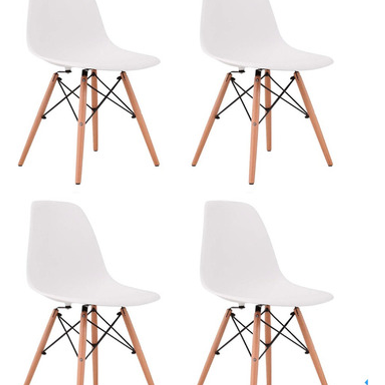 Silla Eames Blanca Pack 4 Unidades 1