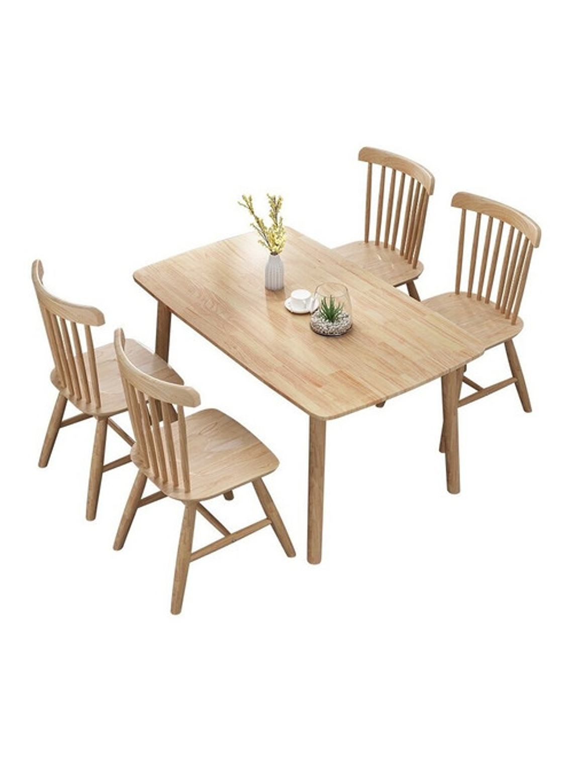 Mesa Con 2 Sillas Windsor Madera Original 120x70 1