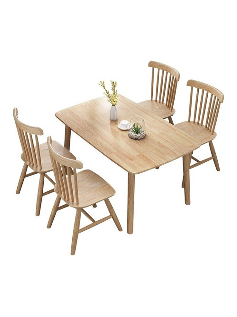 Mesa Con 2 Sillas Windsor Madera Original 120x70 1