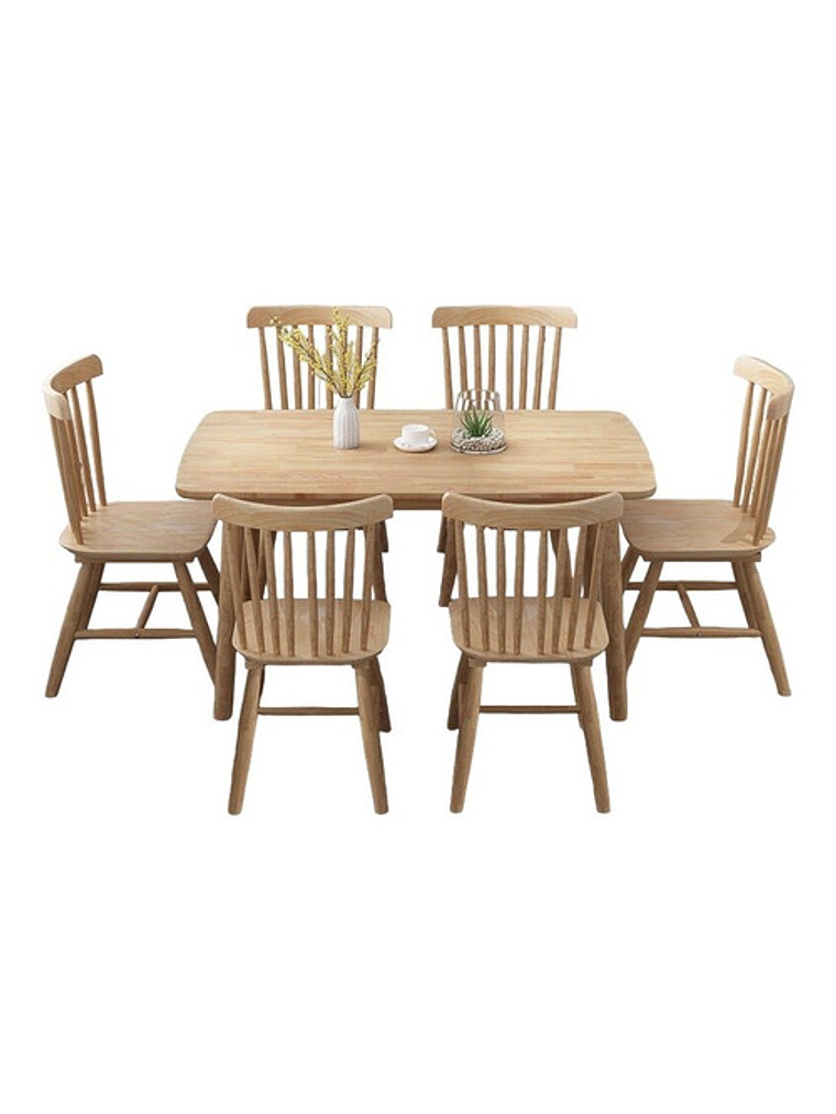 Mesa Con 2 Sillas Windsor Madera Original 120x70 2