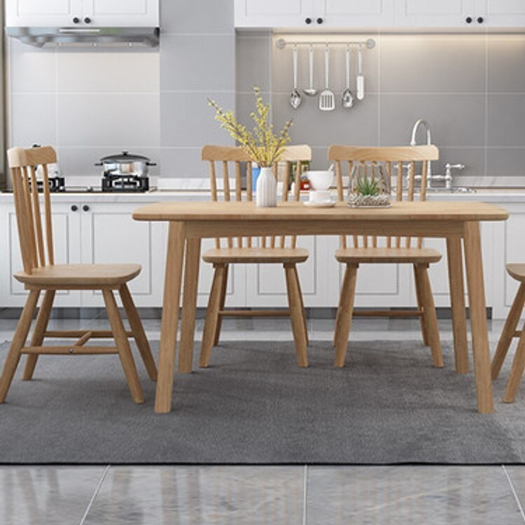 Mesa Con 2 Sillas Windsor Madera Original 120x70 4