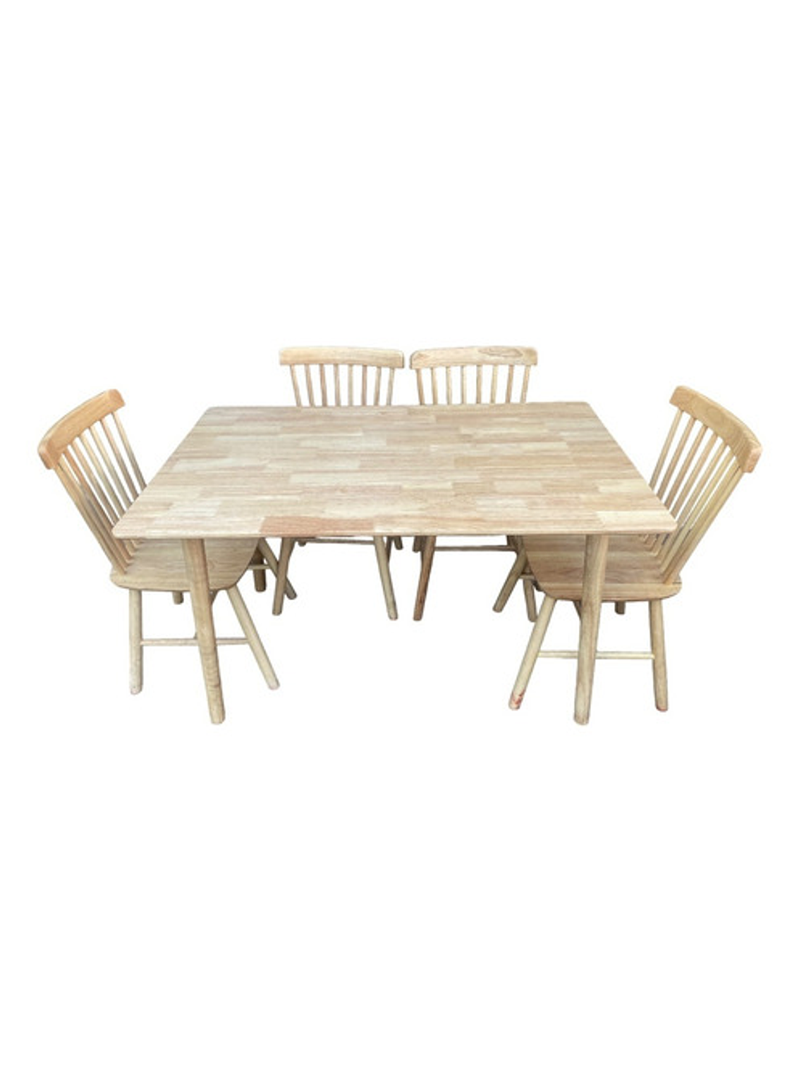 Mesa Con 2 Sillas Windsor Madera Original 120x70 5