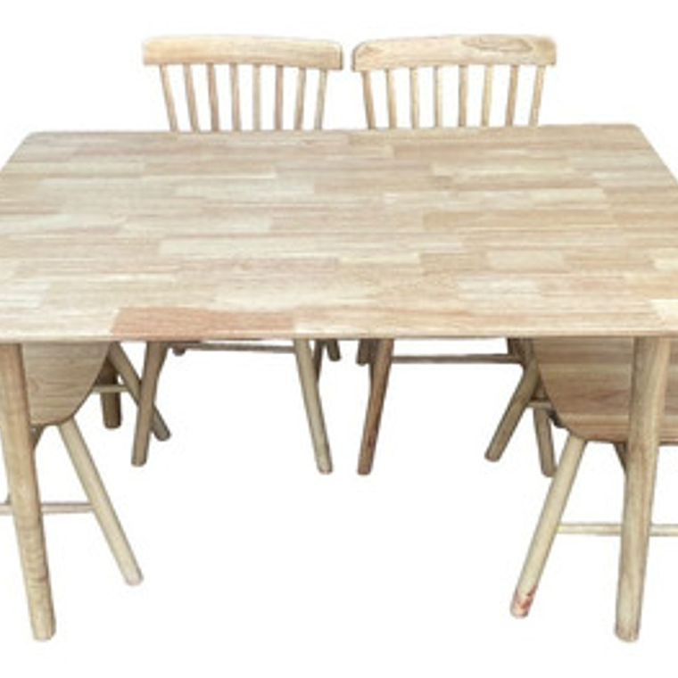 Mesa Con 2 Sillas Windsor Madera Original 120x70 5