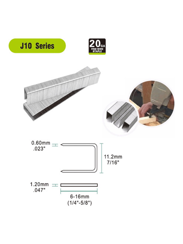 Corchete 1010j Grapa Calibre 20  Caja 5000 Unidades 2