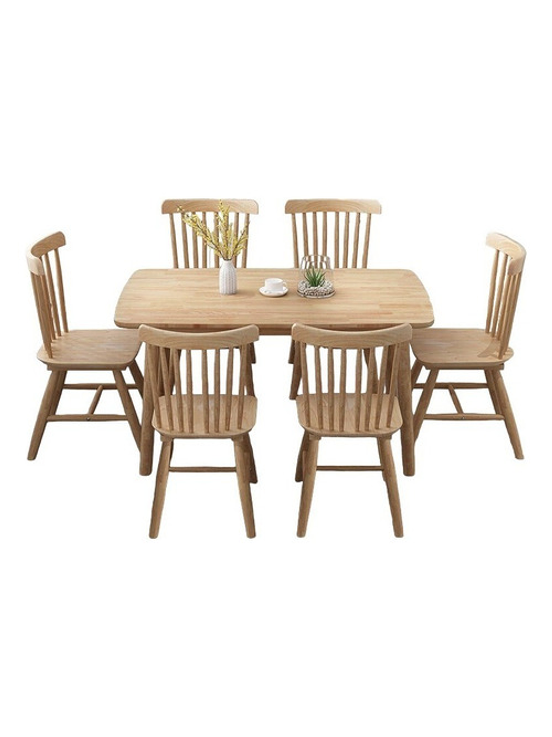 Mesa Con 6 Sillas Windsor Madera Original 130x80 1